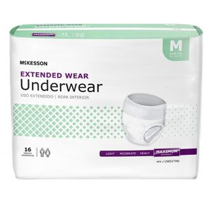 McKesson Extended Wear Heavy Absorbent Unisex Disposable Adult Underwear