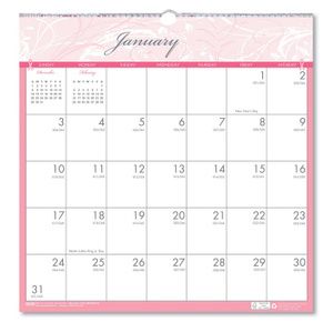 House of Doolittle Breast Cancer Awareness 100% Recycled Monthly Wall Calendar