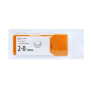Medtronic Ti-cron Taper Point Polyester Suture with CV-300 Needle