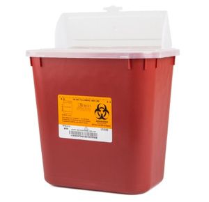 Medical Action Biohazard Stackable Sharps Container with Locking Lid