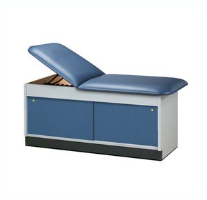 Clinton Cabinet Style Laminate Treatment Table with Two Sliding Doors