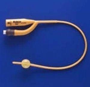 Rusch Gold Pediatric Silicone Coated 2-Way Foley Catheter - 3cc Balloon Capacity