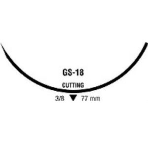 Medtronic Sofsilk Reverse Cutting Suture with Needle GS-18