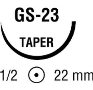 Medtronic Sofsilk Taper Point Suture with Needle GS-23