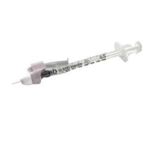 Becton Dickinson SafetyGlide Insulin Syringe with Needle