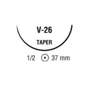 Medtronic Sofsilk Taper Point Suture with Needle V-26