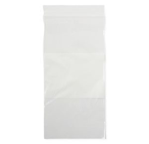 Medline Plastic Zip Closure Bags with White Write-On Block
