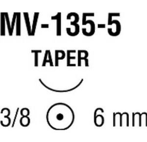 Medtronic Taper Point Suture with Needle MV-135-5