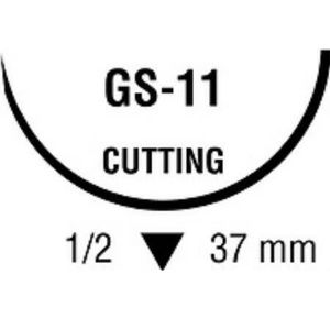 Medtronic Sofsilk Reverse Cutting Suture with Needle GS-11