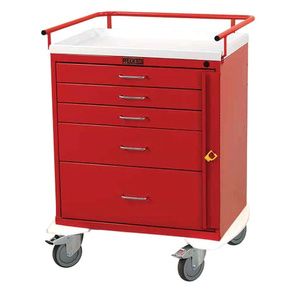 Harloff Classic Line Five Drawer Emergency Cart With Breakaway Lock