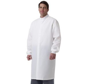 Medline Unisex ASEP Barrier Lab Coats - White
