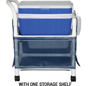 MJM International Hydration Ice Cart with Skirt Cover and 48 Quart Ice Chest