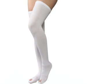 TED Hose Thigh High Open Toe Anti-Embolism Compression Stockings -  Latex-Free