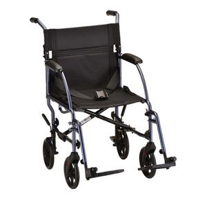 Nova Medical Foldable Lightweight Transport Chair With Removable Wheels