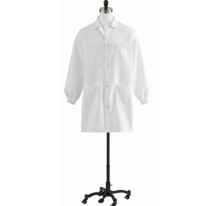 Medline Unisex Knit Cuff Staff Length Lab Coat
