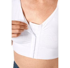 Amoena Lymph Flow Long Wire Free Front Hook Closure Bra