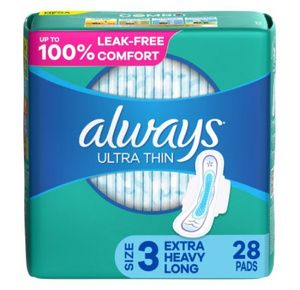 Always Ultra Thin Super Absorbency Feminine Pad with Wings