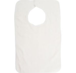Adult Mealtime Soft Terrycloth Bib With Hook And Loop Closure