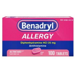 Johnson & Johnson Benadryl Ultratab Allergy Relief Antihistamine Drug Tablet