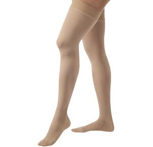 BSN Jobst Thigh High 30-40mmHg Extra Firm Compression Stockings with Silicone Band in Petite