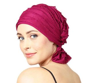Chemo Beanies Kathryn Magenta Ruffle