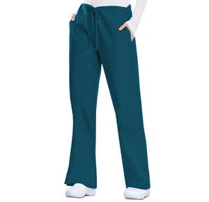 Cherokee Women's Natural Rise Flare Leg Drawstring Pant