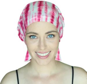 Chemo Beanies Tanisha Pink Tie-Dye Soft Jersey Knit