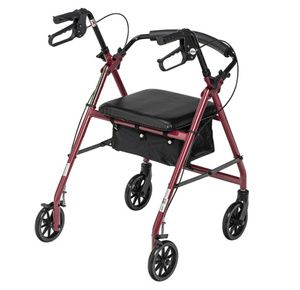 Drive Aluminum Rollator With Fold Up and Removable Back Support and 7.5