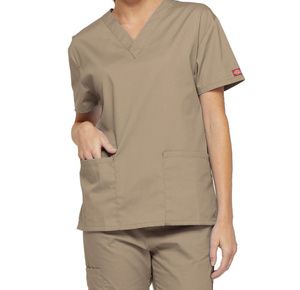 Dickies Women's V-Neck Solid Scrub Top