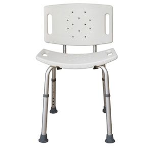 Essential Medical Adjustable White Shower Bench
