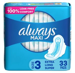 Always Maxi Regular Absorbency Feminine Pad With Wings