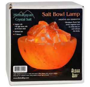 Himalayan Salt Bowl Lamp with Stones
