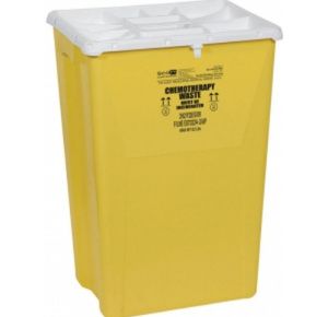 Medline Large PG-II Flat Sharps Container For Chemotherapy Waste