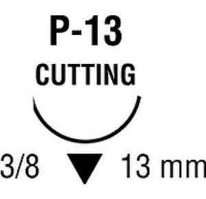 Medtronic Ti-cron Premium Reverse Cutting Polyester Suture with P-13 Needle