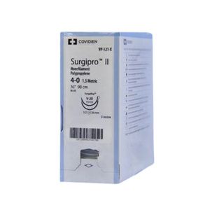 Medtronic Surgipro II Taper Point 36 Inch Monofilament Polypropylene Sutures with V-20 Needle