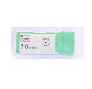 Medtronic Monosof Dermalon Premium Reverse Cutting Sutures P-16 Needle