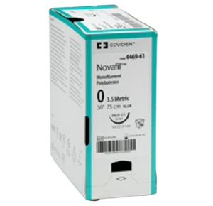 Medtronic Novafil Premium Reverse Cutting Monofilament Polybutester Sutures With Needle P-24