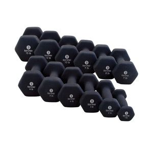 Body Sport Black Neoprene Dumbbells