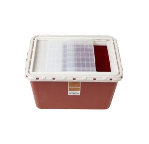 Medline Large Biohazard Sliding Lid Sharps Container
