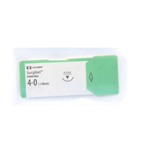 Medtronic Surgilon Premium Reverse Cutting Braided Nylon Suture with P-13 Needle