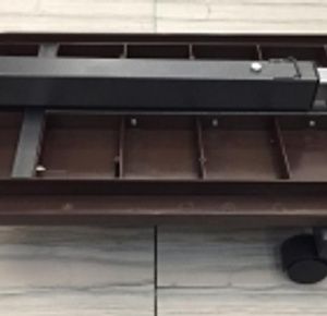 Medline Fold-Flat Overbed Table With Basket