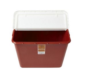 Medline Large Biohazard Hinged Top Lid Sharps Container