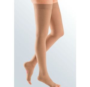 Medi USA Mediven Plus Thigh High 30-40 mmHg Compression Stockings w/ Silicone Top Band Open Toe