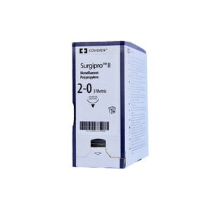 Medtronic Surgipro II Reverse Cutting Monofilament Polypropylene Sutures with C-17 Needle