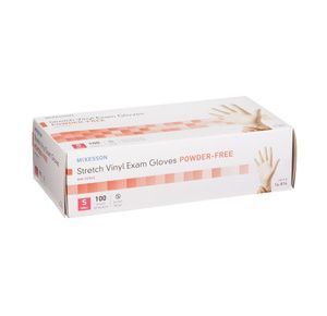 McKesson Ivory Powder Free Stretch Vinyl Exam Gloves