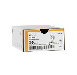 Medtronic Ti-cron Reverse Cutting Polyester Suture with C-14 Needle