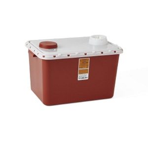 Medline Large Biohazard Container with Star Lid