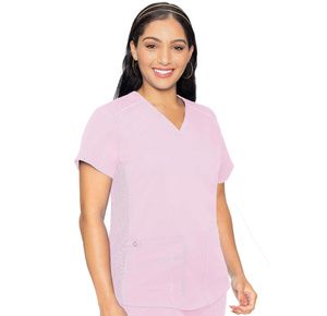 Med Couture Women's Touch V-Neck Shirttail Top