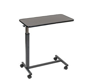 Medacure Over Bed Table with H-Base Wood Top