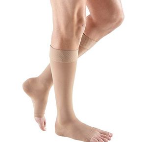 Medi USA Mediven Plus Knee High 20-30 mmHg Compression Stockings w/ Silicone Top Band Open Toe